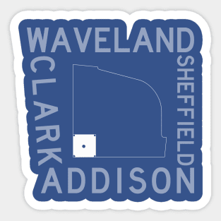 Streets Of Wrigley Field (Chicago Cubs) Sticker